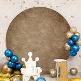 Aperturee - Khaki Old Mater Round Abstract Birthday Backdrop